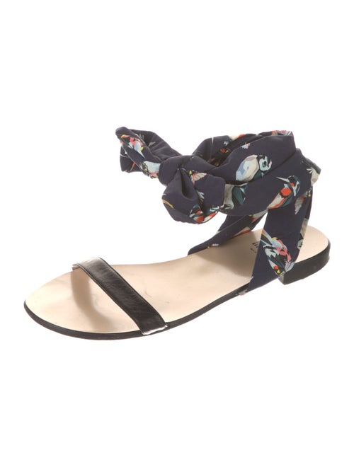 MSGM Leather Printed Sandals