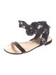 MSGM Leather Printed Sandals