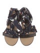 MSGM Leather Printed Sandals