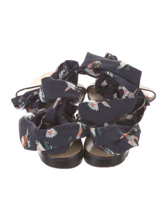 MSGM Leather Printed Sandals