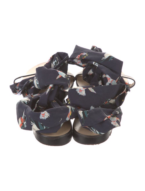 MSGM Leather Printed Sandals