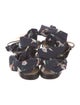 MSGM Leather Printed Sandals