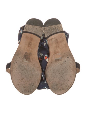 MSGM Leather Printed Sandals