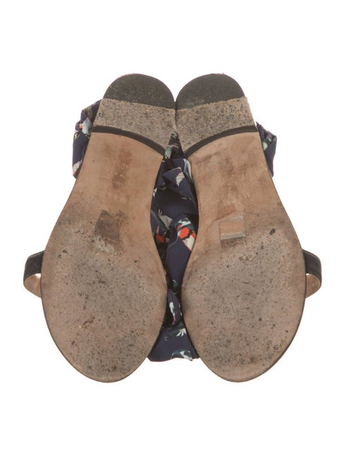 MSGM Leather Printed Sandals