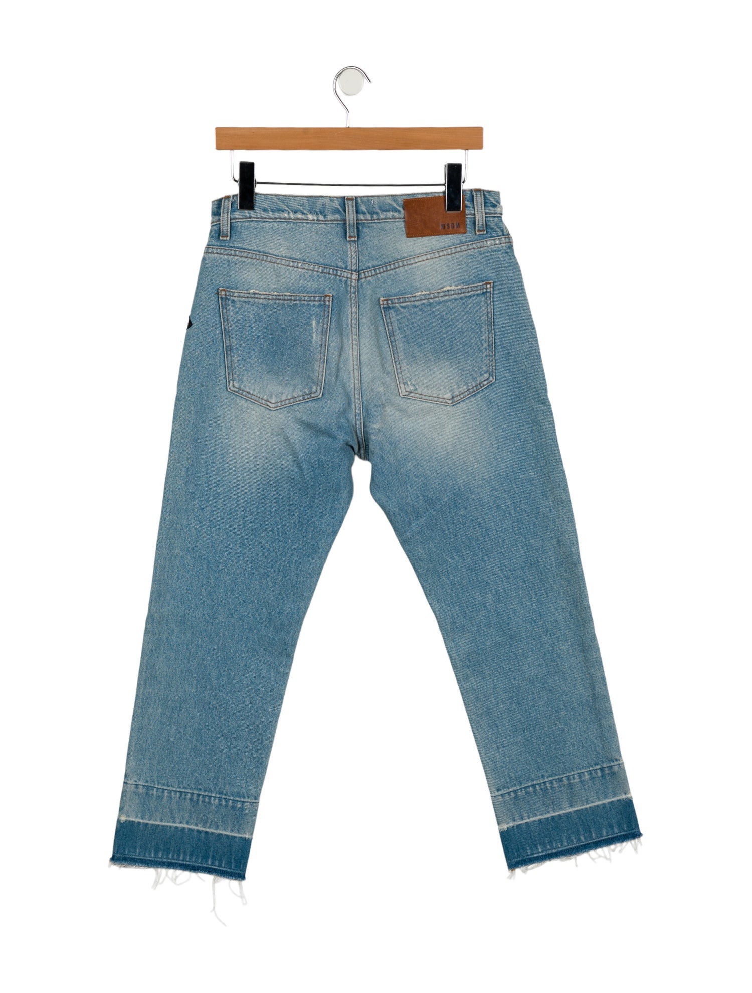 MSGM High-Rise Straight Leg Jeans