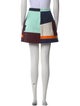 MSGM Colorblock Pattern Mini Skirt