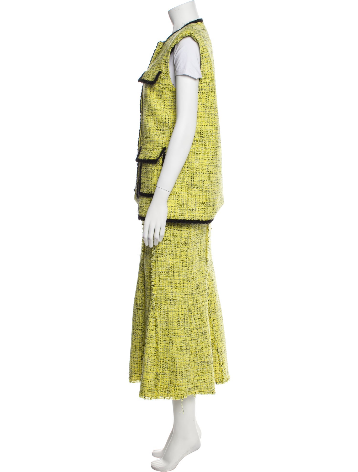 MSGM Tweed Pattern Skirt Set