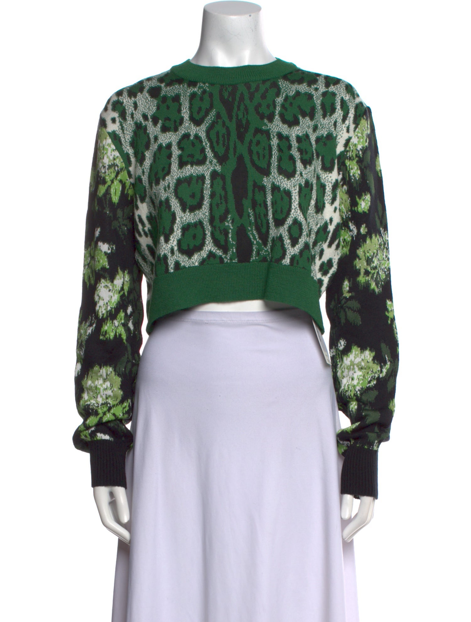 MSGM Animal Print Crew Neck Sweater