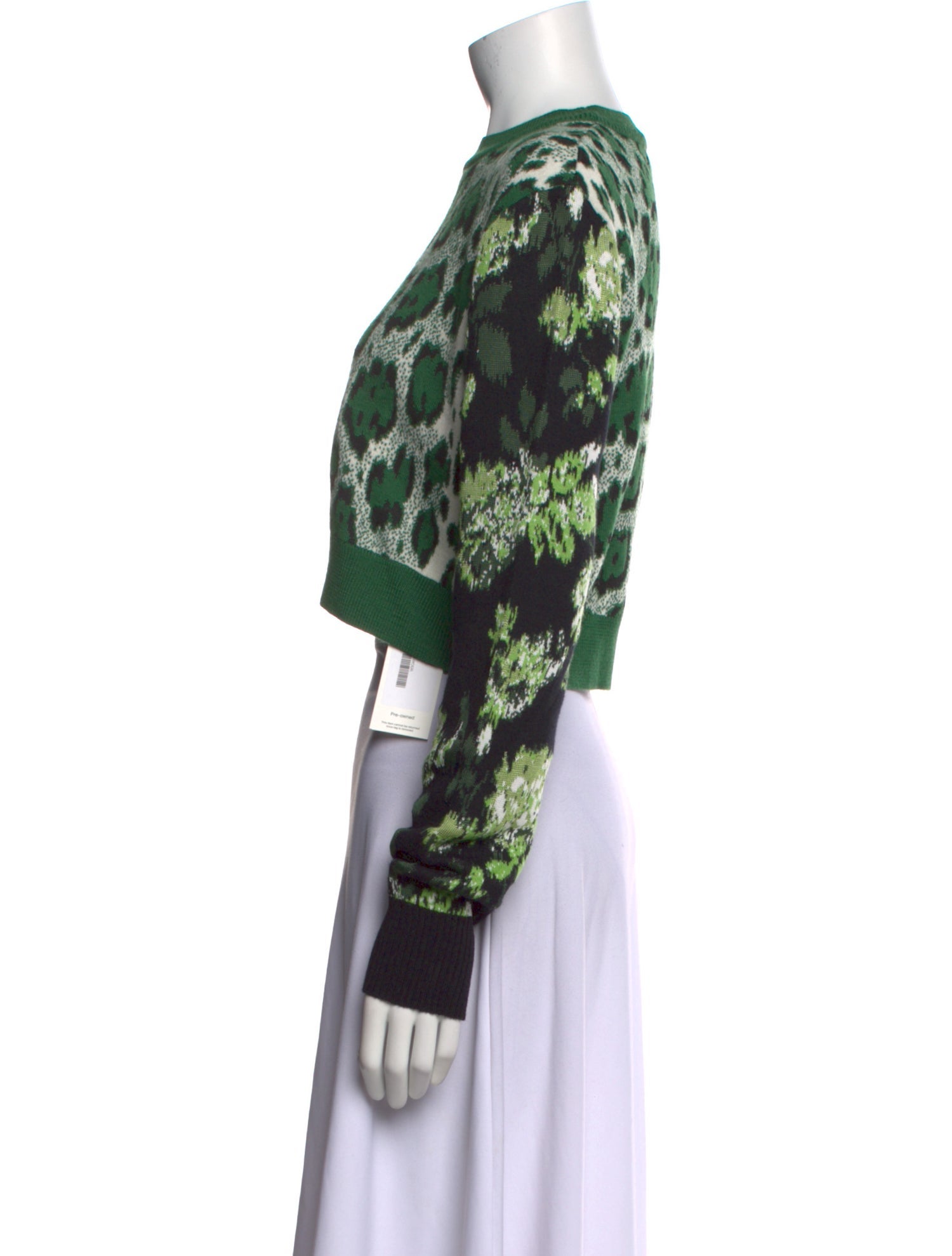 MSGM Animal Print Crew Neck Sweater