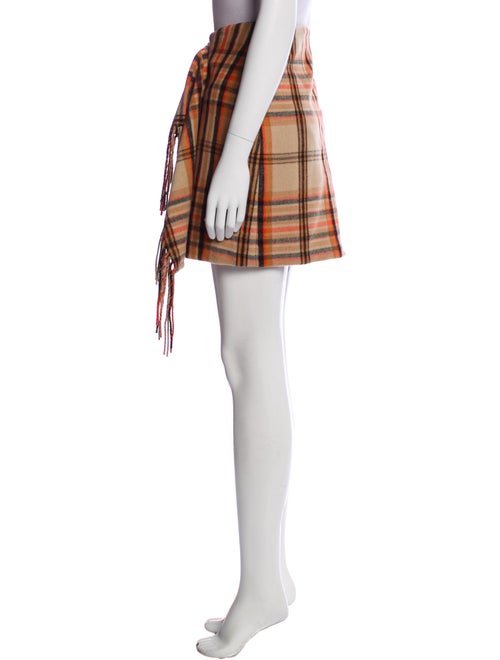 MSGM Plaid Print Mini Skirt