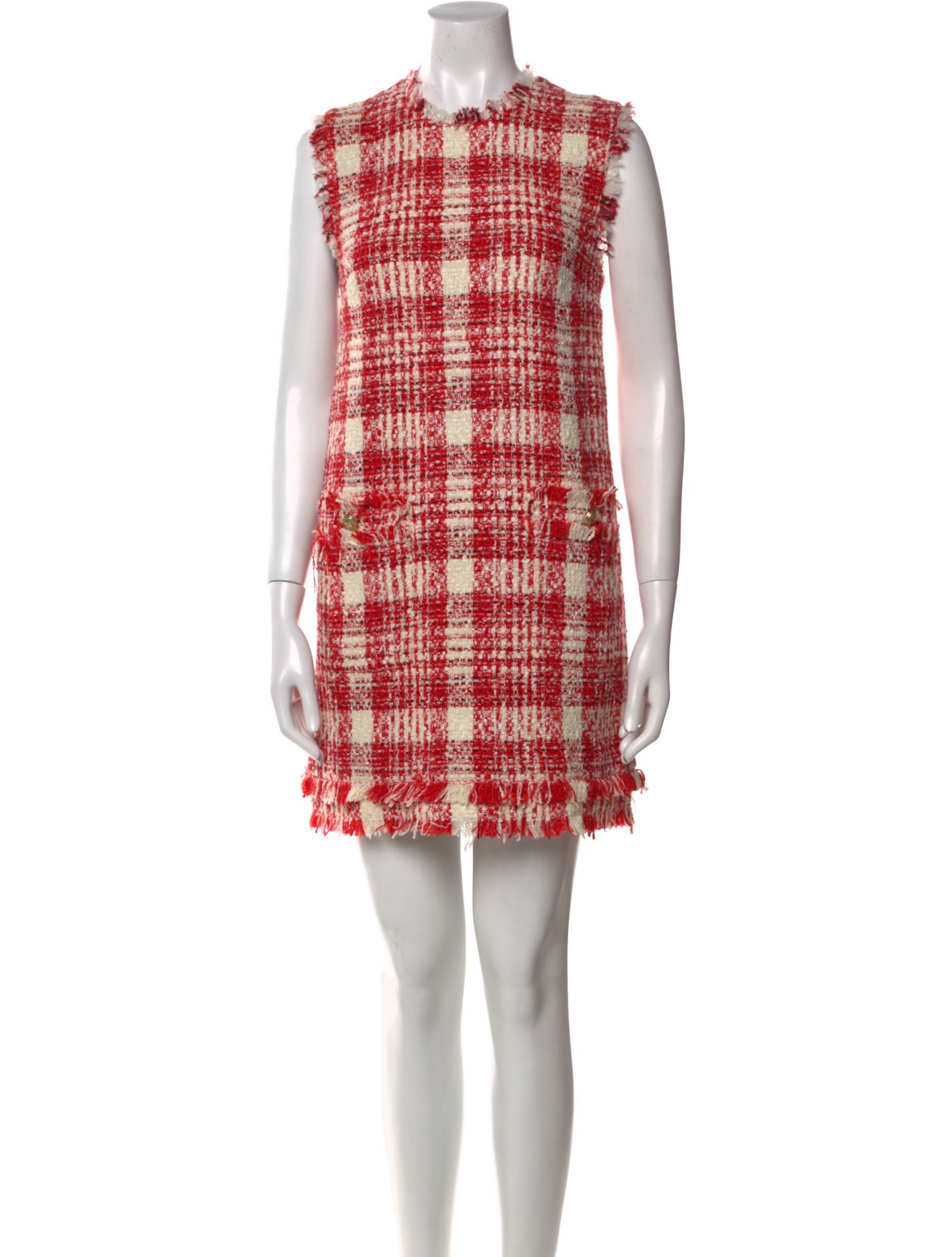 MSGM Plaid Print Mini Dress