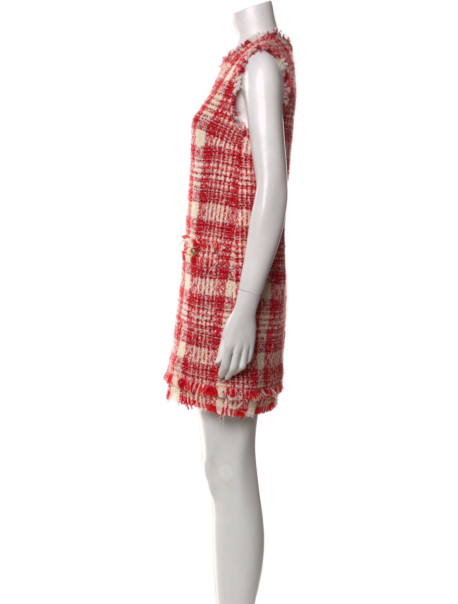 MSGM Plaid Print Mini Dress