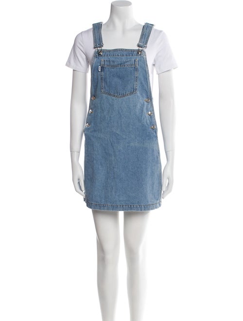 MSGM Square Neckline Mini Dress