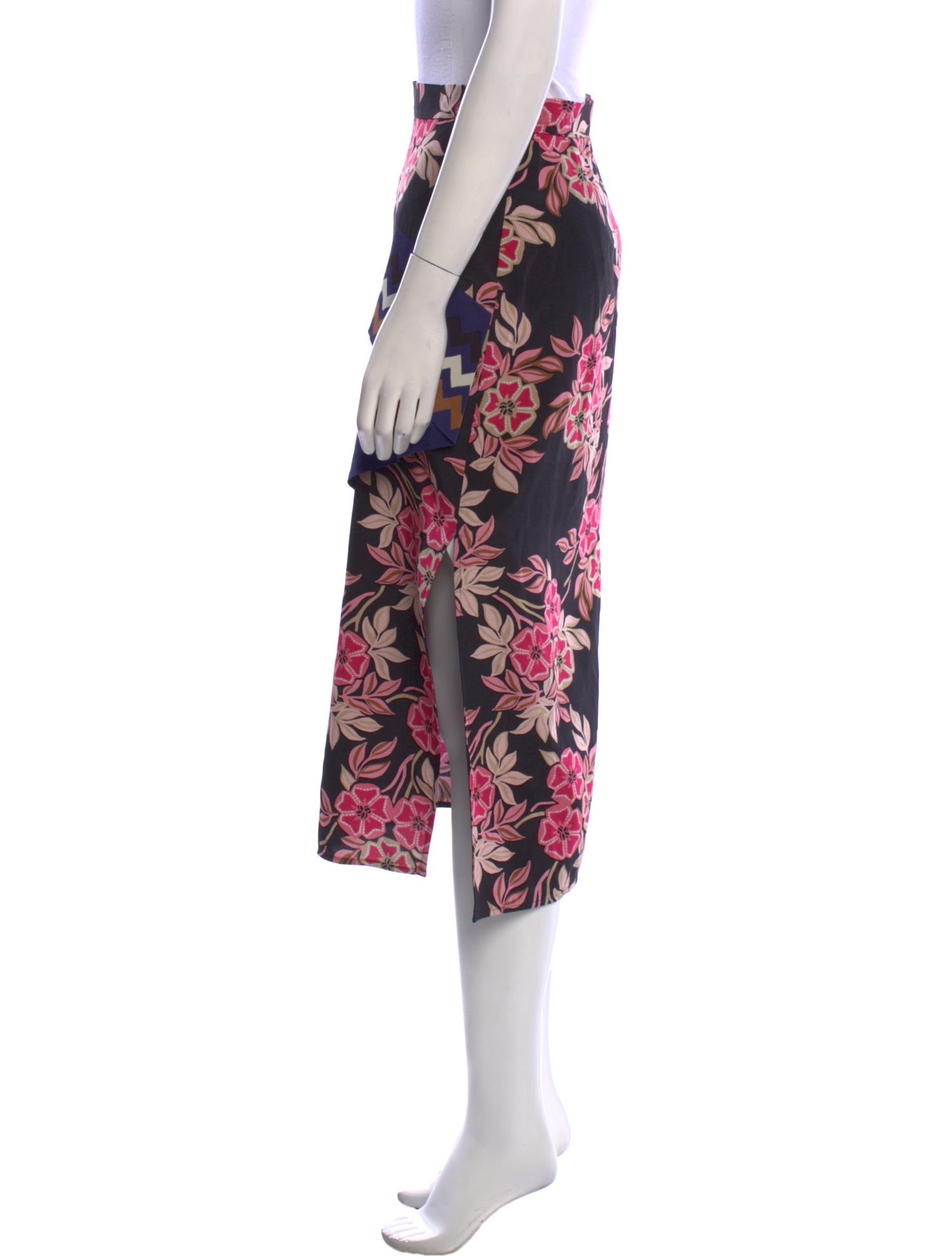 MSGM Silk Midi Length Skirt