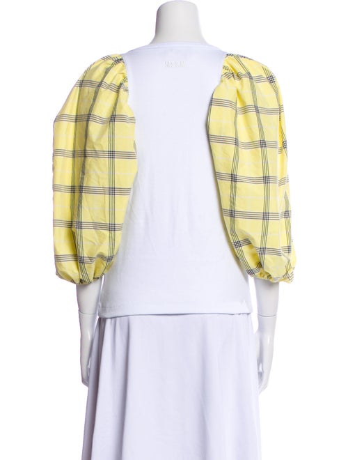 MSGM Printed Scoop Neck Top