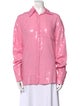 MSGM Long Sleeve Button-Up Top