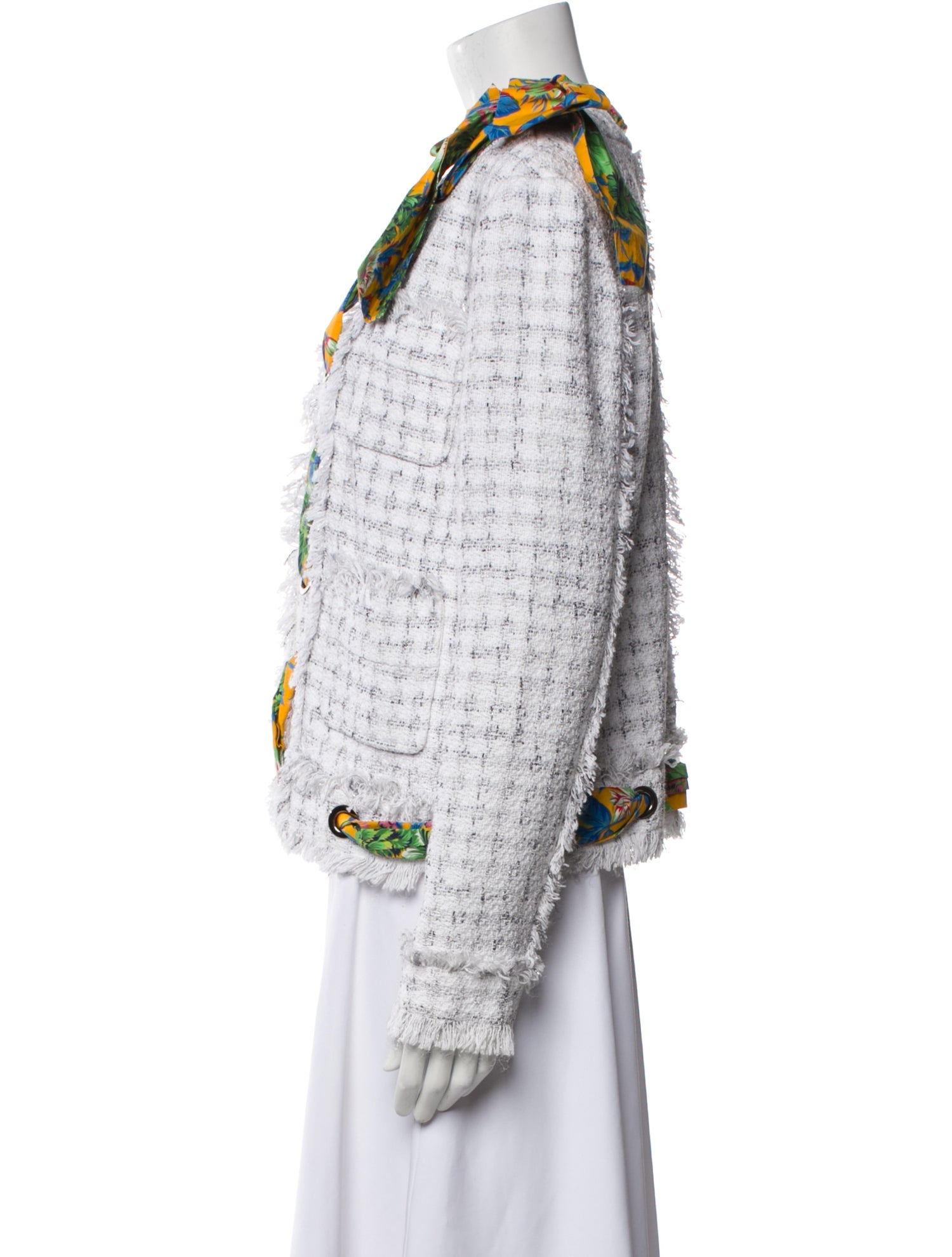 MSGM Tweed Pattern Evening Jacket