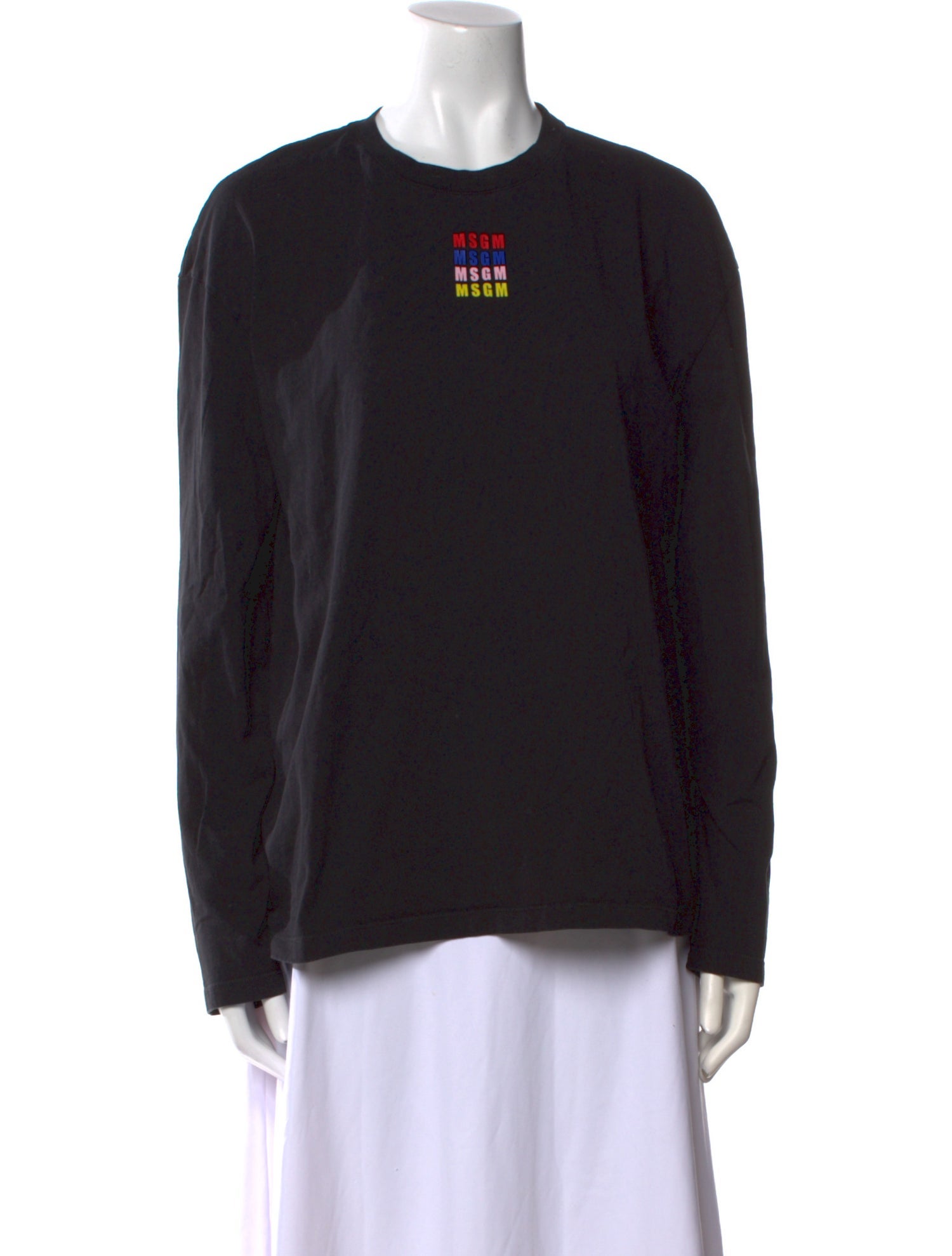 MSGM Graphic Print Crew Neck Sweatshirt