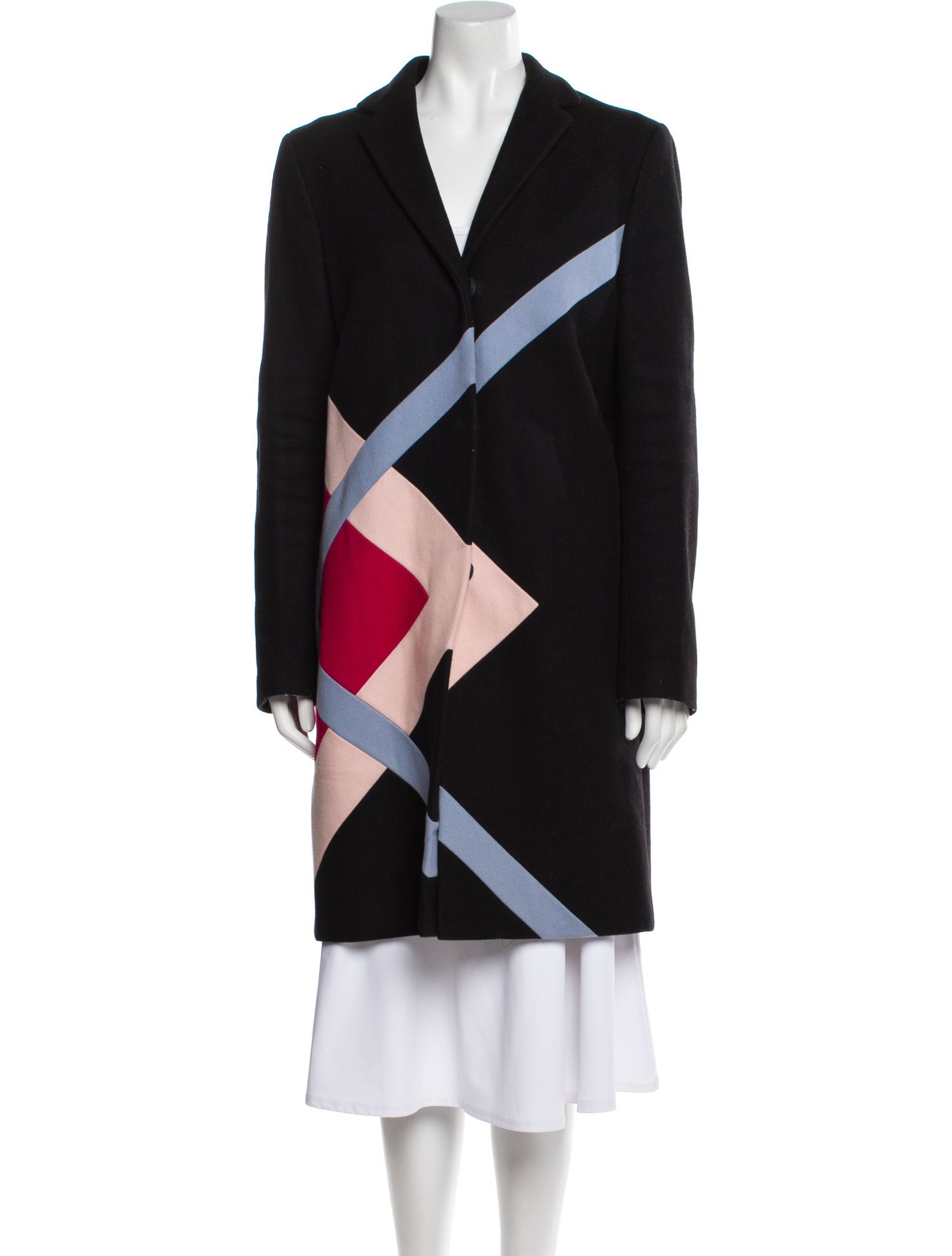 MSGM Wool Graphic Print Coat