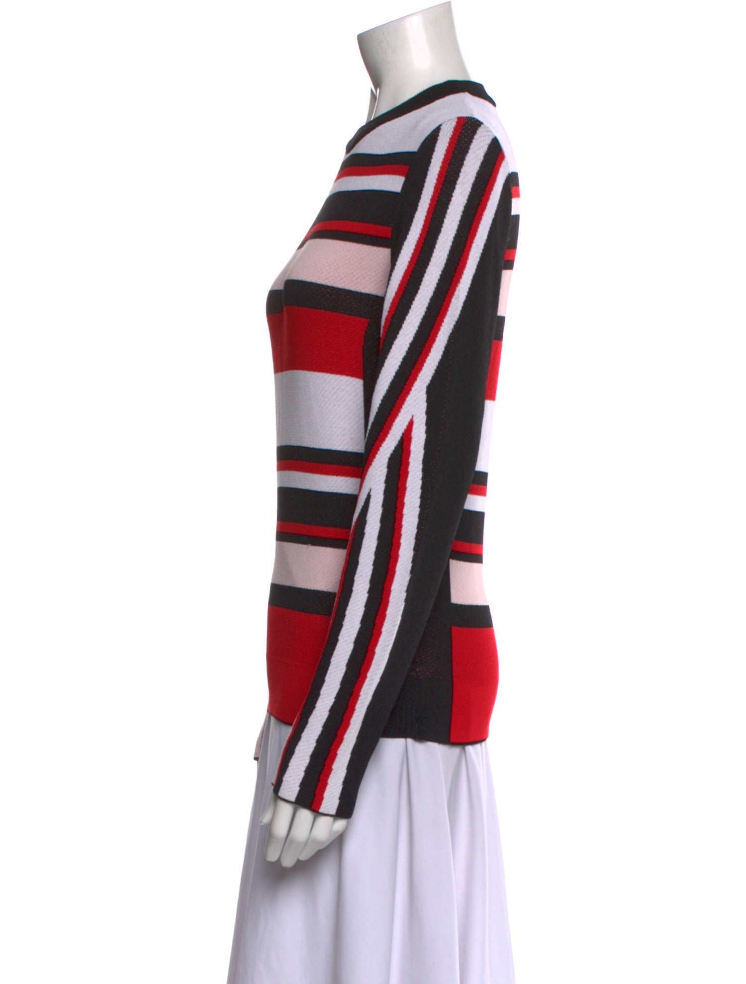 MSGM Striped Crew Neck Top