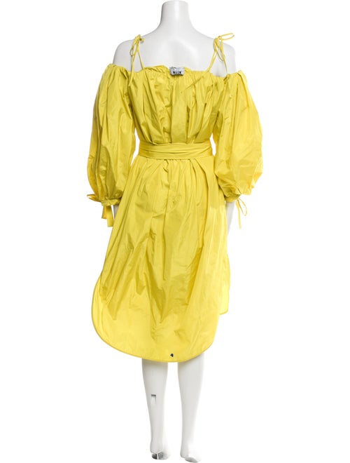 MSGM Square Neckline Midi Length Dress