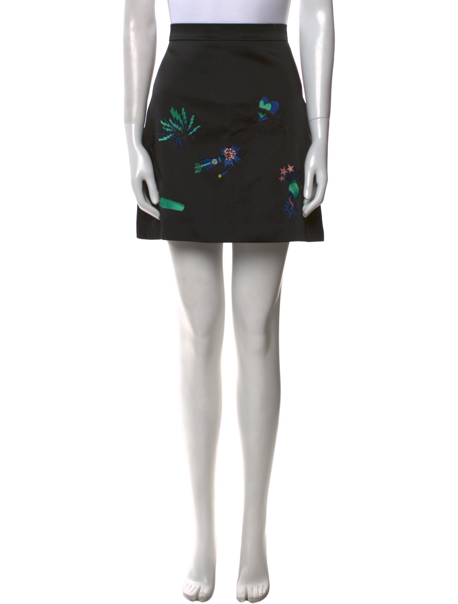 MSGM Floral Print Mini Skirt