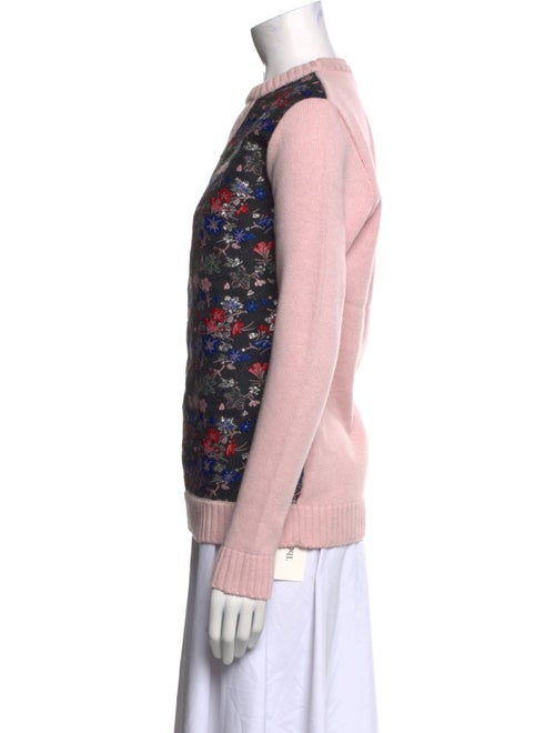 MSGM Floral Print Crew Neck Top