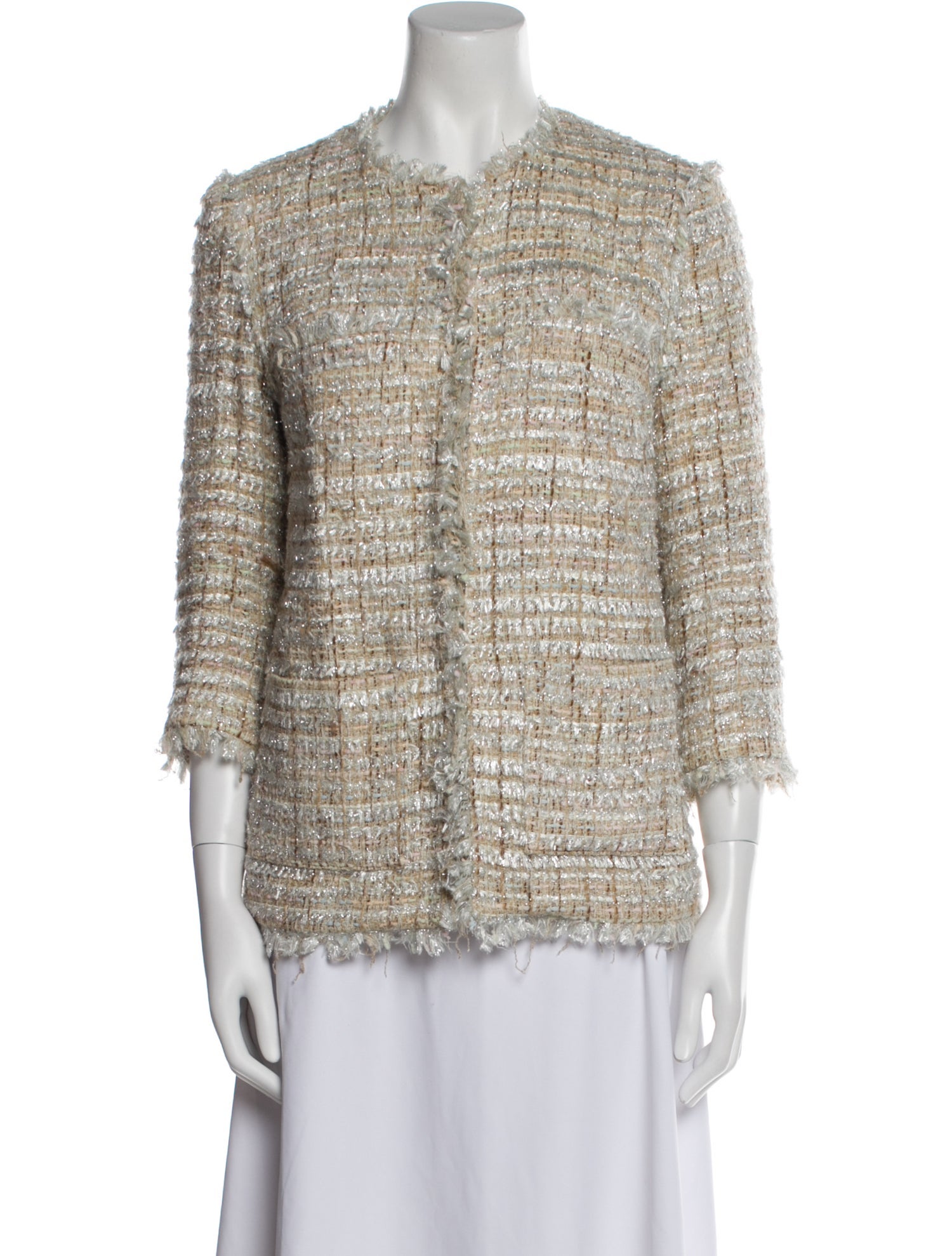 MSGM Tweed Pattern Evening Jacket