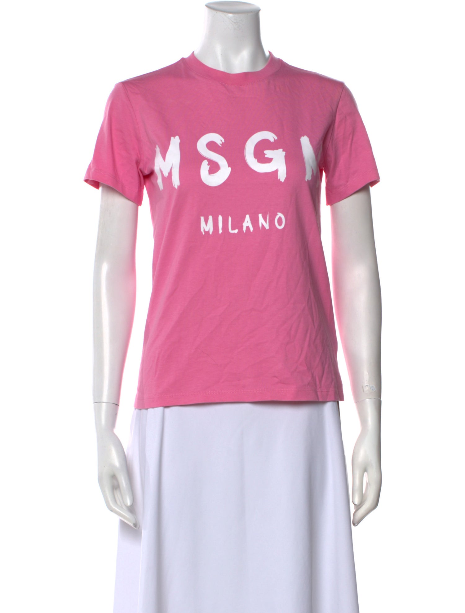 MSGM Graphic Print Crew Neck T-Shirt