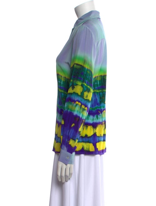 MSGM Silk Printed Button-Up Top