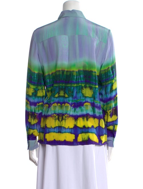MSGM Silk Printed Button-Up Top