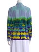 MSGM Silk Printed Button-Up Top