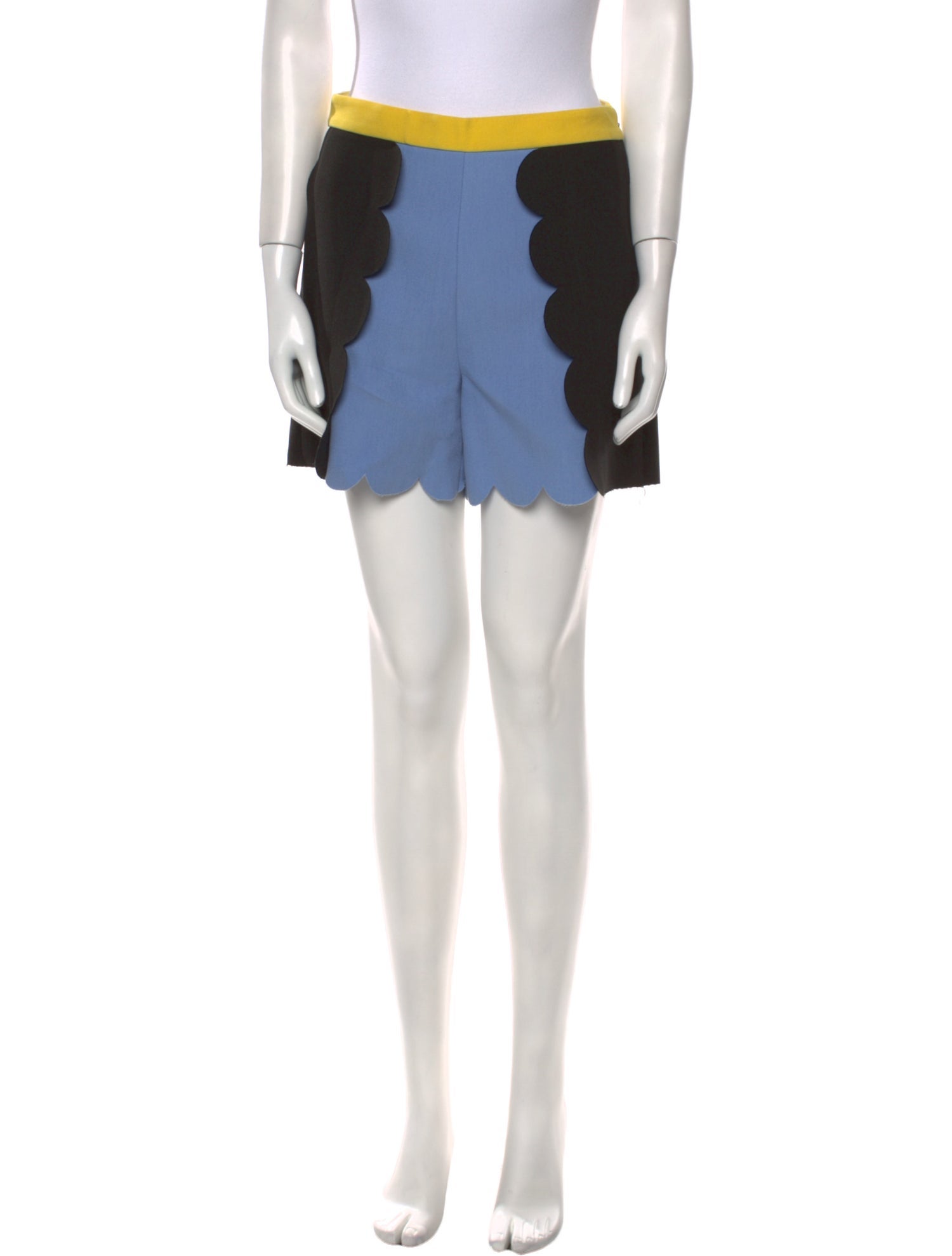 MSGM Colorblock Pattern Mini Shorts