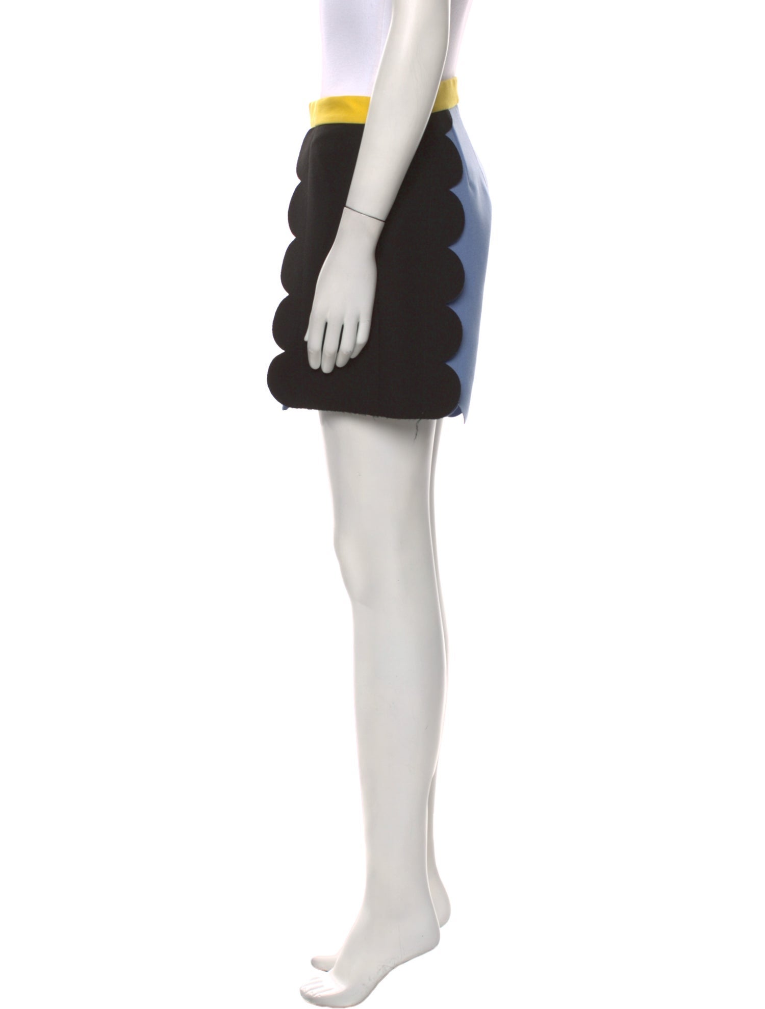 MSGM Colorblock Pattern Mini Shorts