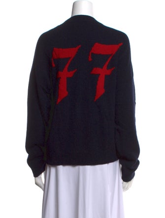 MSGM Wool Graphic Print Sweater