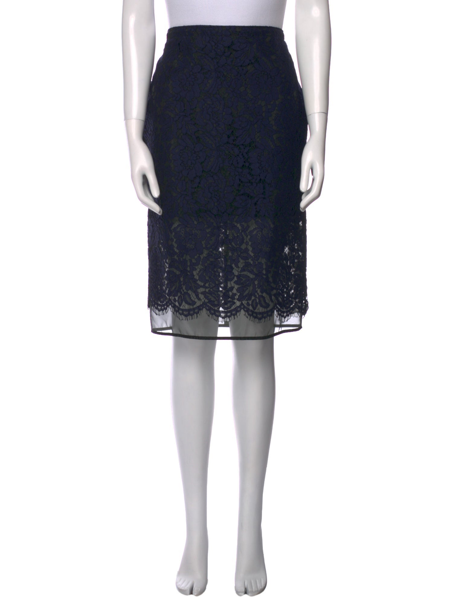 MSGM Lace Pattern Knee-Length Skirt