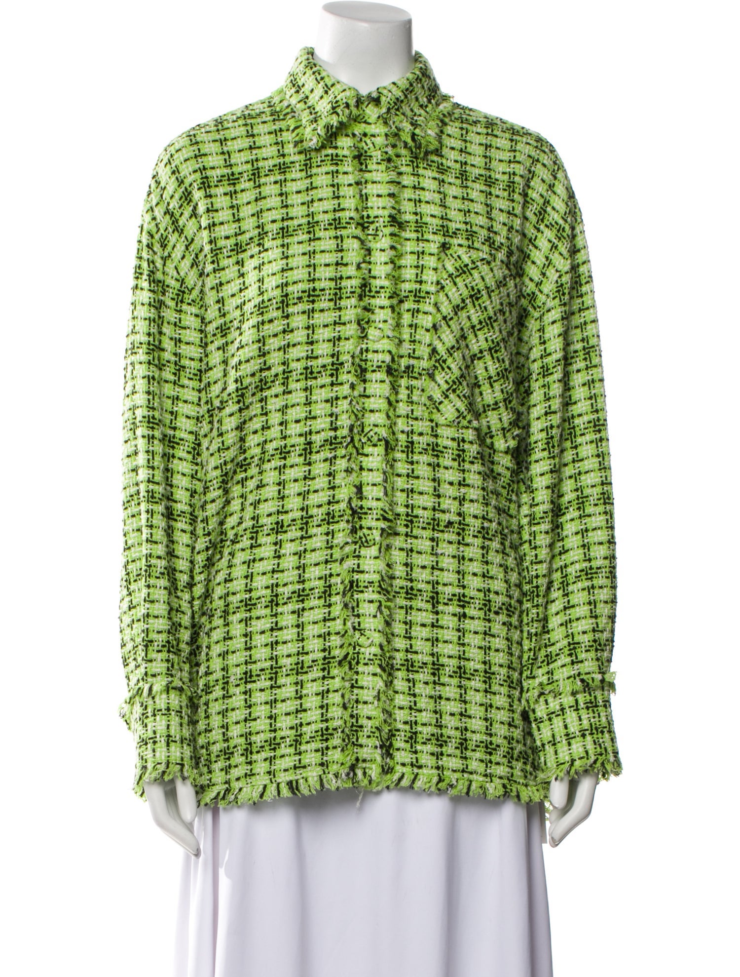 MSGM Tweed Pattern Evening Jacket