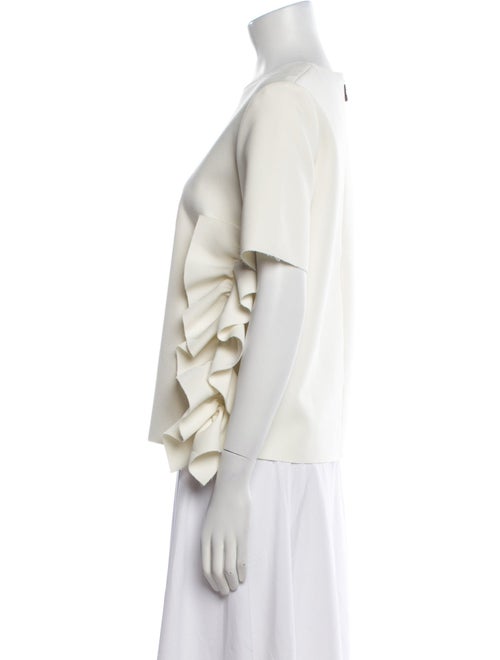 MSGM Crew Neck Three-Quarter Sleeve Blouse