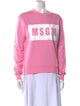 MSGM Graphic Print Crew Neck Sweater