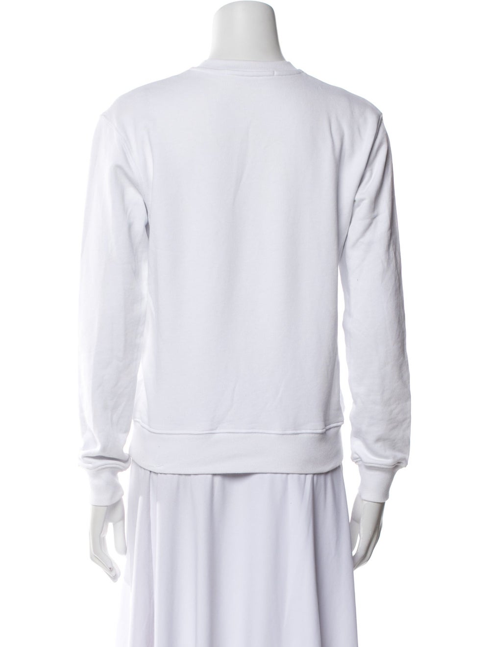 Msgm Pullover White Graphic Print Long Sleeve - image 3