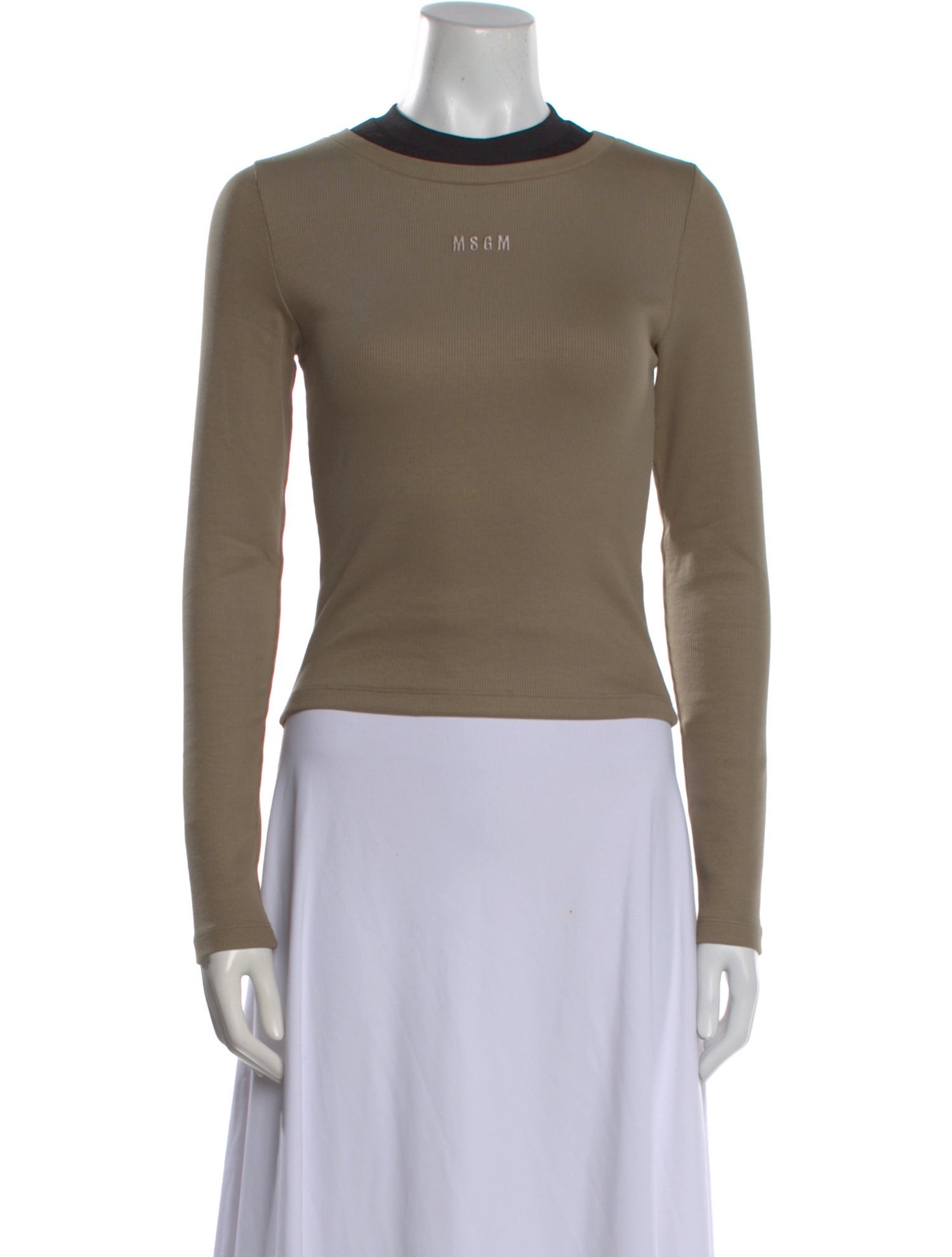 MSGM Mock Neck Long Sleeve Sweatshirt