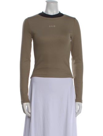 MSGM Mock Neck Long Sleeve Sweatshirt