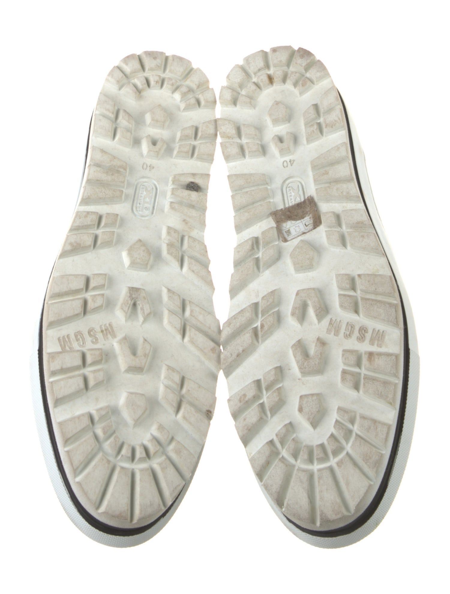 MSGM Canvas Floral Print Sneakers