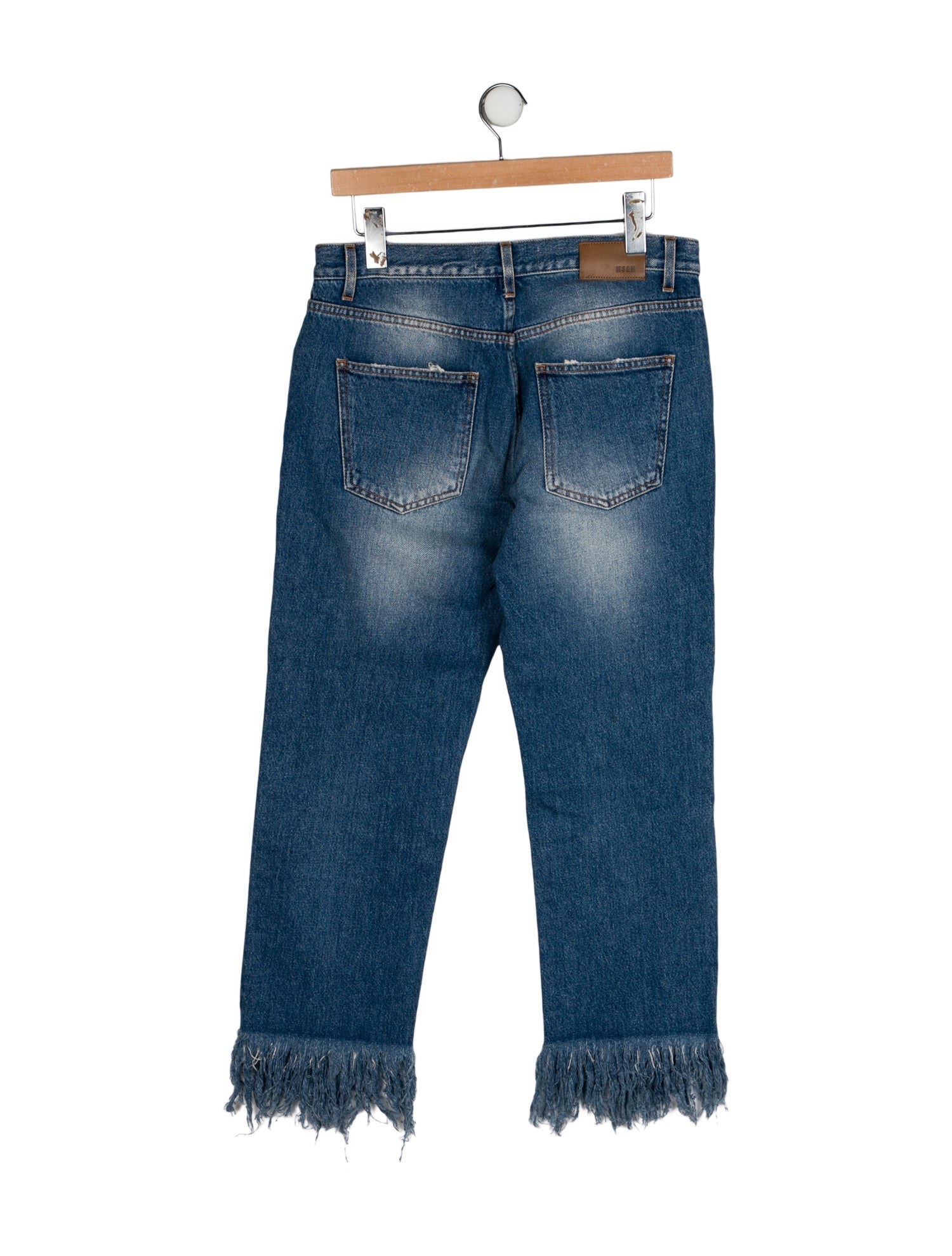 MSGM High-Rise Straight Leg Jeans