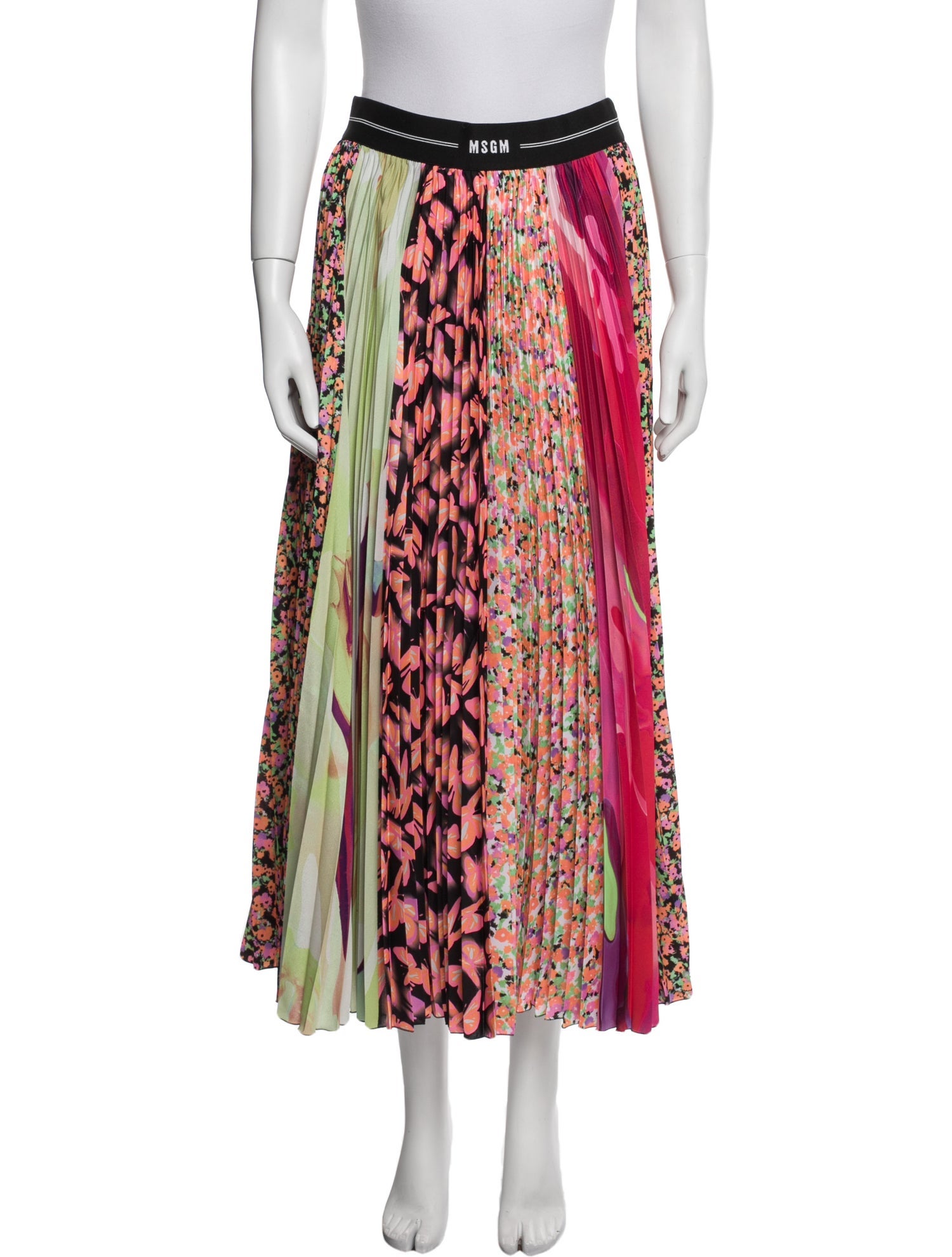 MSGM Printed Midi Length Skirt