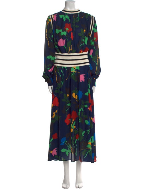 MSGM Floral Print Long Dress