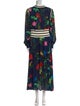 MSGM Floral Print Long Dress