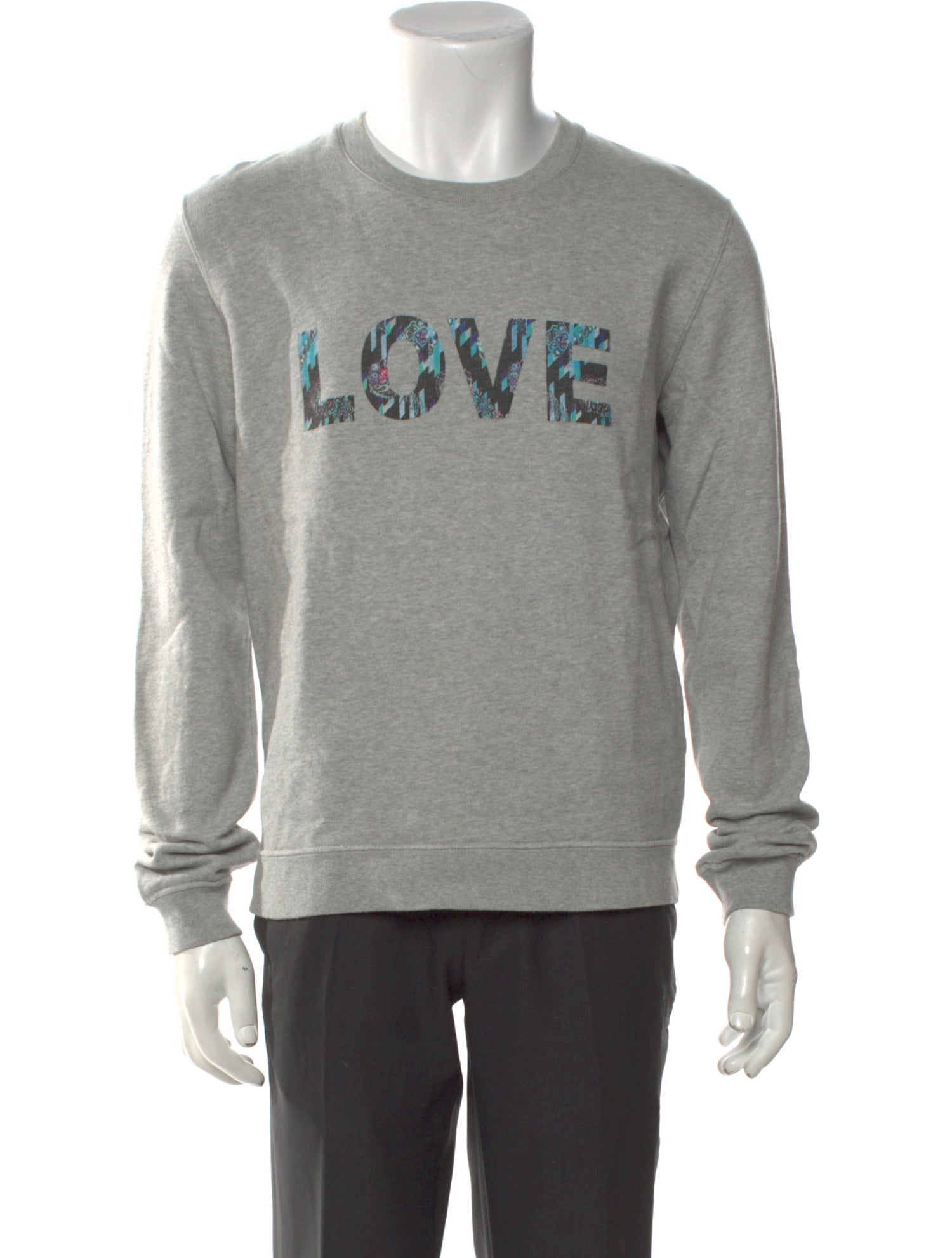 MSGM Graphic Print Crew Neck Henley