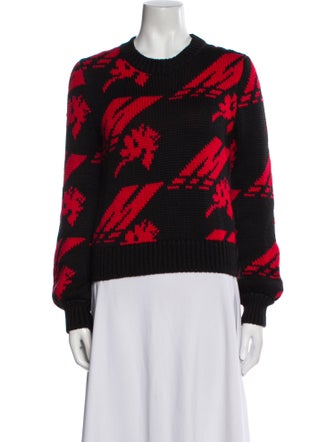MSGM Printed Crew Neck Sweater