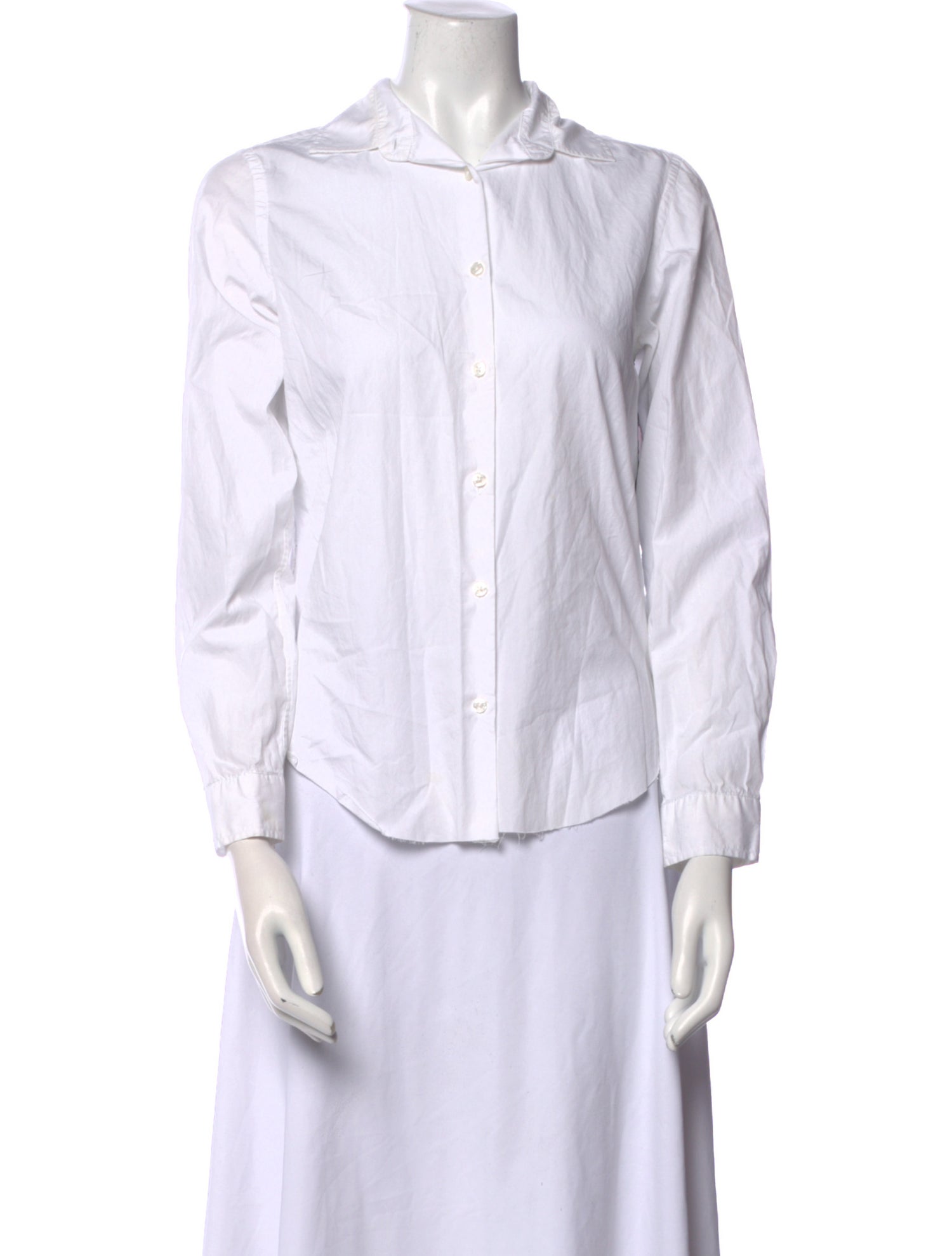 MSGM Long Sleeve Button-Up Top